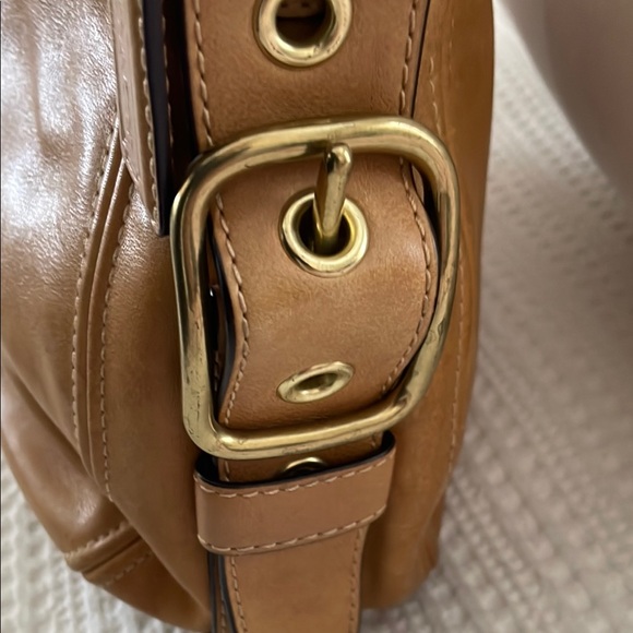 Coach Tan Leather Hobo Shoulder Bag - Picture 7 of 16